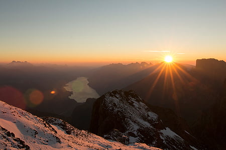 silhouette photography of mountain thumbnail