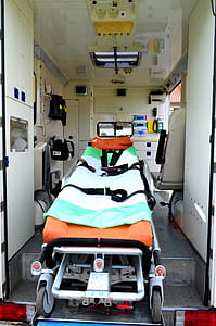 orange ambulance bed in vehicle thumbnail