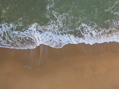 high angle photography of seashore thumbnail