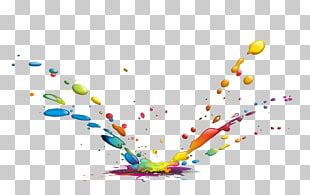 Drop Ink Color Paint, Color splash water drops, paint splatter PNG clipart