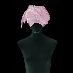 headdress wrapped around head of mannequin thumbnail