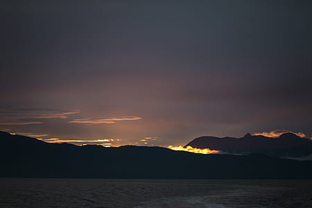 silhouette photography of mountains thumbnail