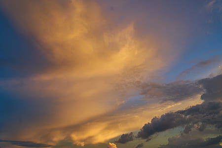 orange and dark clouds on sky thumbnail