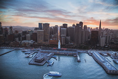 aerial photo of boats dock thumbnail