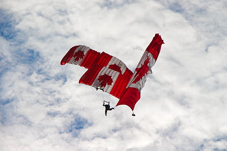 person using Maple Leaf parachute thumbnail