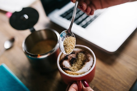 Cup of coffee with sugar thumbnail