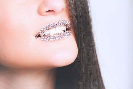 Woman Showing Silver Lipstick thumbnail