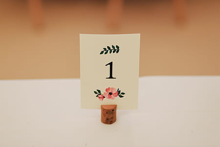white 1 table signage thumbnail