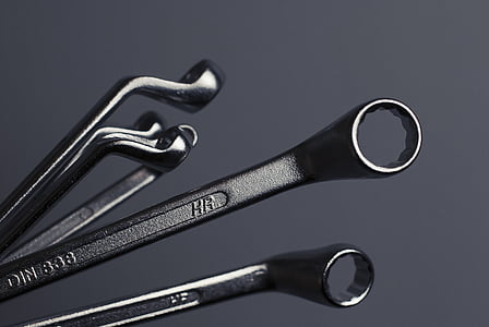 grayscale photography of combination wrench set thumbnail