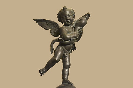 gray cherub figurine thumbnail