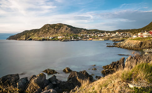 sea, landscape, mountains, nature thumbnail