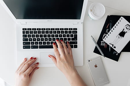 Workplace with laptop on table at home thumbnail