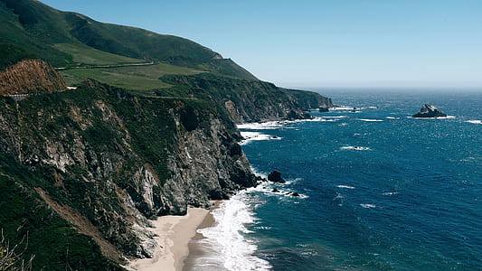 mountain cliff and ocean thumbnail
