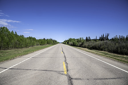Road into the Northwest Territories in Alberta thumbnail