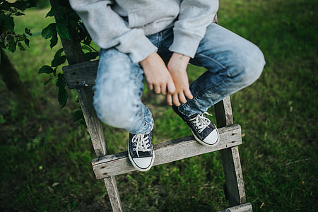 Young boy in the garden thumbnail