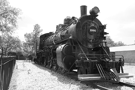grayscale photo of steam locomotive train thumbnail