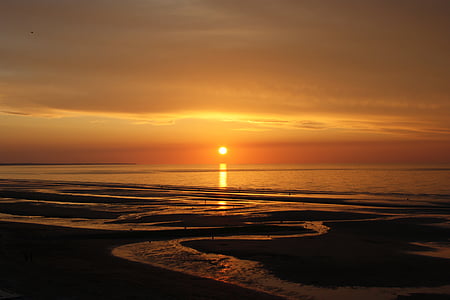 body of water during golden hour thumbnail