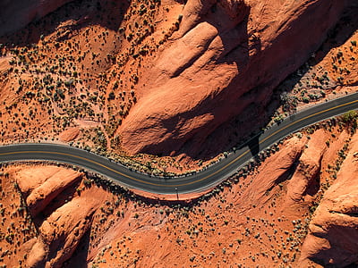 aerial photography of road thumbnail