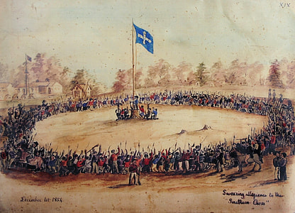 Swearing Allegiance to the Southern Cross at the Eureka Stockade, Victoria, Australia thumbnail