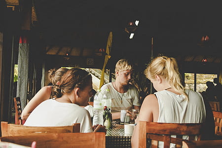 group of people dining together thumbnail