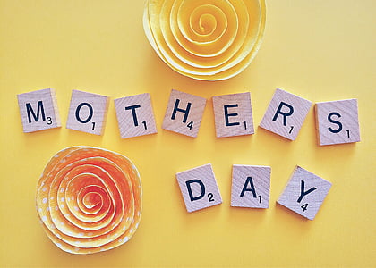 close up photo of Mothers Day letter blocks thumbnail
