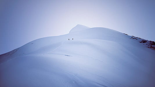snow covered mountain during daytime thumbnail