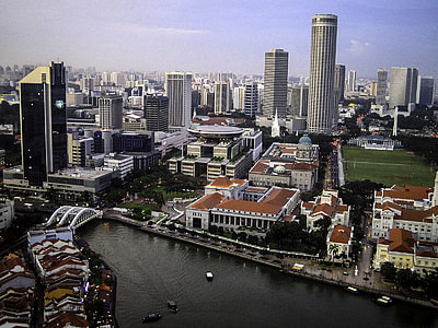 Singapore River and Cityscape with Skyscrapers  thumbnail