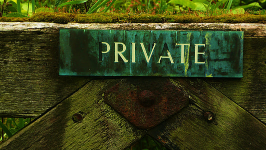 private signage attached to wall thumbnail