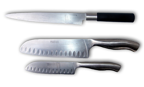 three knives against white background thumbnail
