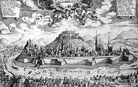 Sketch of Brno in 1700 in Czech Republic thumbnail