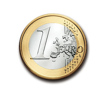 round gold-colored and silver-colored 1 Euro coin thumbnail