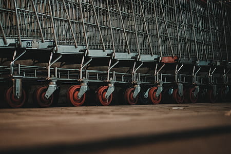 low angle photo of shopping carts thumbnail