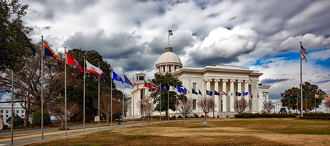State Capital under the Clouds in Montgomery, Alabama thumbnail