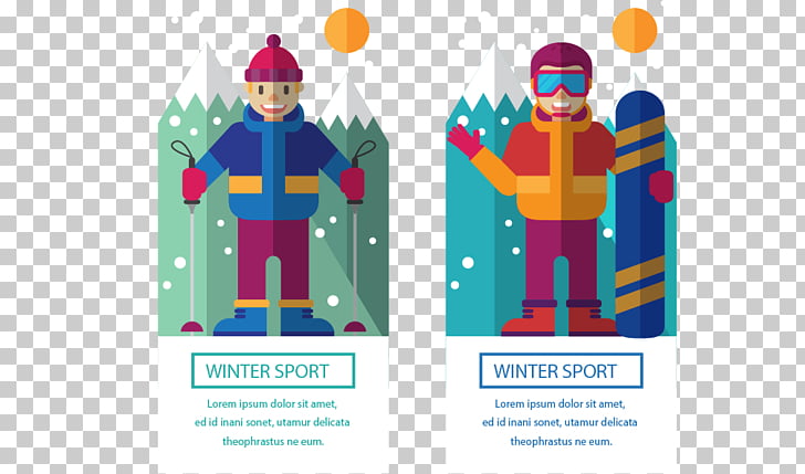 Skiing Winter Sport Banner Sled Winter Sports Banners Png Clipart