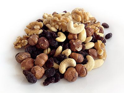 variety of nuts on white surface thumbnail