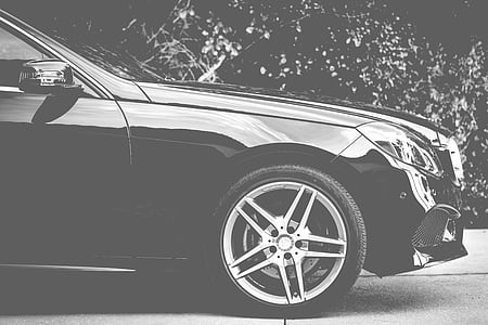 grayscale photography of vehicle thumbnail