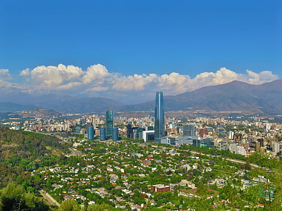 Santiago with mountains in the background in Chile thumbnail