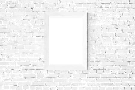 wall mirror with white wooden frame thumbnail