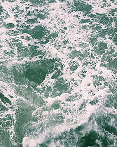 aerial photography of ocean waves thumbnail