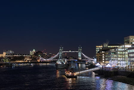 skyline of cityscape at nighttime thumbnail