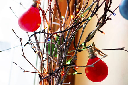 lights, branches, blur, green thumbnail