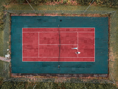 birds-eye photo of tennis court thumbnail