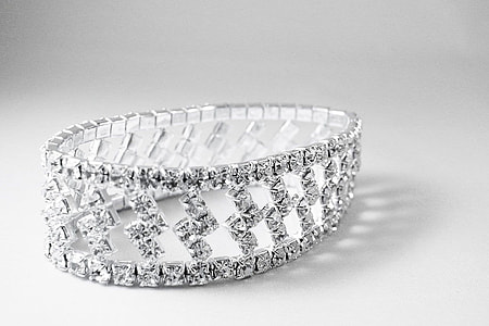 clear stone encrusted bracelet thumbnail