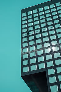 black and teal building illustration thumbnail