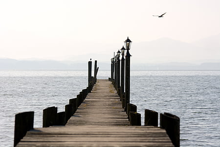 brown wooden dock during daytime thumbnail