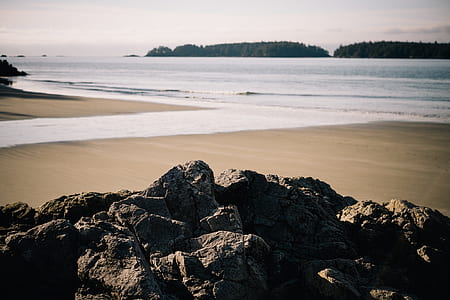 calm body of water under gray clouds thumbnail