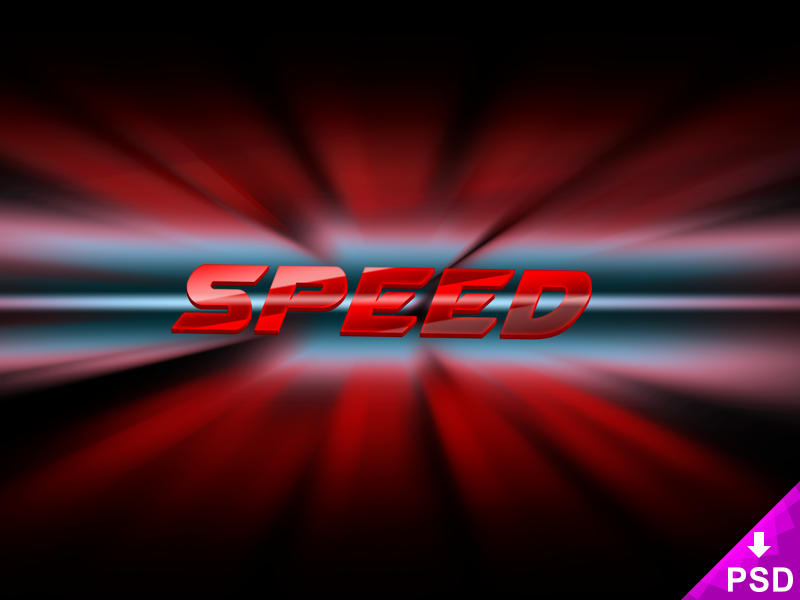 Speed Text Effect psd file