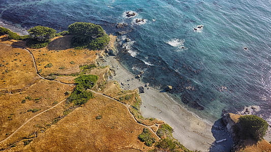 aerial view of seashore thumbnail