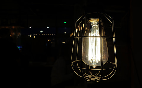 lightbulb with black steel frame thumbnail