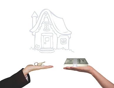 person holding bundle banknote and keys thumbnail